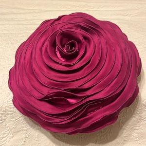 Cynthia Rowley purple rosette decorative pillow